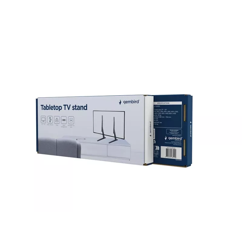 Gembird TVS-D70F-01 Tisch-TV-Ständer, 37 - 70, schwarz