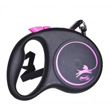 Flexi Schwarz Design S 5 m Hunde-Automatikleine