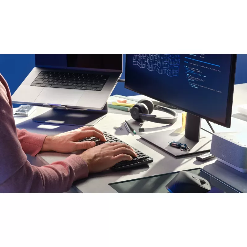 MX Mechanical Mini Minimalistische kabellose beleuchtete Tastatur - GRAPHIT - DEU - CLICKY Kabellos 1 USB