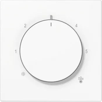 Abdeckplatte für Thermostat Jung LS1749BFWW – Modell LS1749BFWW, weiße Ausführung