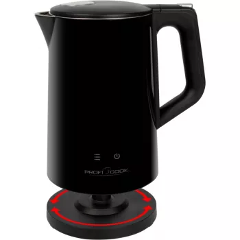 Wasserkocher ProfiCook PCWKS1243 — 1,7 L, 2200 W, Temperaturregelung 50–100°C, schwarz
