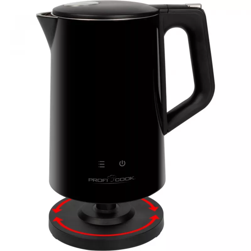 Wasserkocher ProfiCook PCWKS1243 — 1,7 L, 2200 W, Temperaturregelung 50–100°C, schwarz