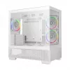 PC Midi Tower Gehäuse DeepCool CG380 3F WH — Weiß, 235×437×451 mm, unterstützt 2,5 Zoll/3,5 Zoll, Netzteil unten, 3x 120 mm Lüfter vorinstalliert