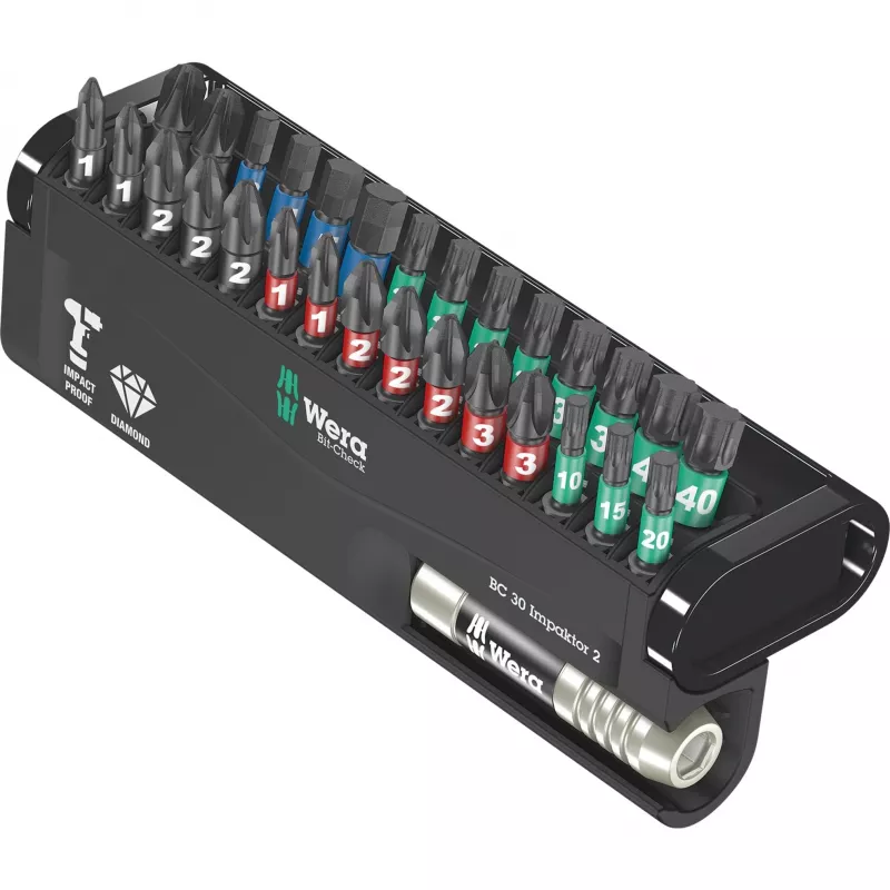 Wera 05057697001 Bit-Check 30 Impaktor 2 Bit-Set