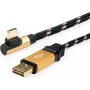 ROLINE 11.02.9061 USB-Kabel 1,8 m USB 2.0 USB A USB C Schwarz - Gold (11.02.9061)
