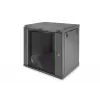 DIGITUS Dynamic Basic DN-19 16-U-EC-SW - Schrank - Netzwerkschrank - geeignet für Wandmontage - Schwarz, RAL 9005 - 12U - 48.3 cm (19)
