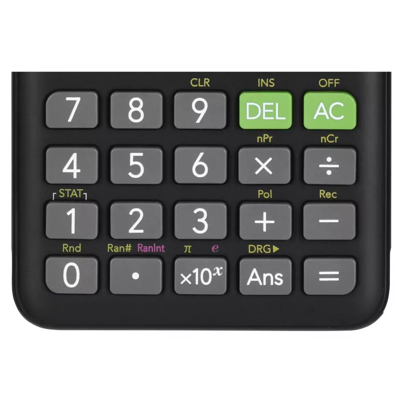 Wissenschaftlicher Taschenrechner CASIO FX-82ES PLUS-2 Pocket — 252 Funktionen, 12-stelliges Punktmatrix-Display, batteriebetrieben (AAA), schwarz