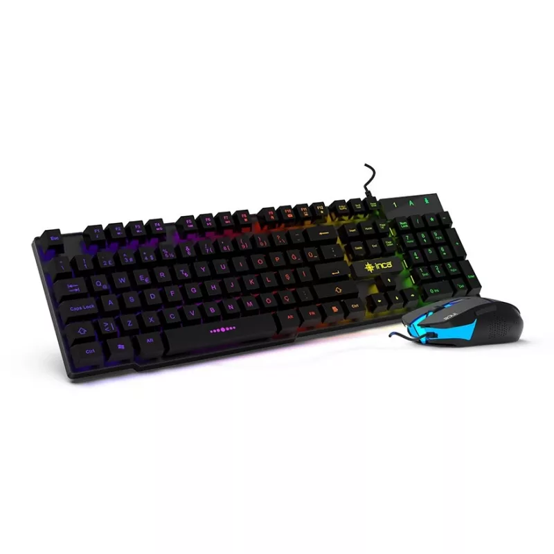 Cian Technology GmbH Cian INCA RAINBOW EFFECT MECHANICAL FEEL GAMING Tastatur & Maus SET