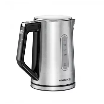 Elektrischer Wasserkocher Rommelsbacher WK 3000 — 1,7 L, 3000 W, Edelstahl & schwarz