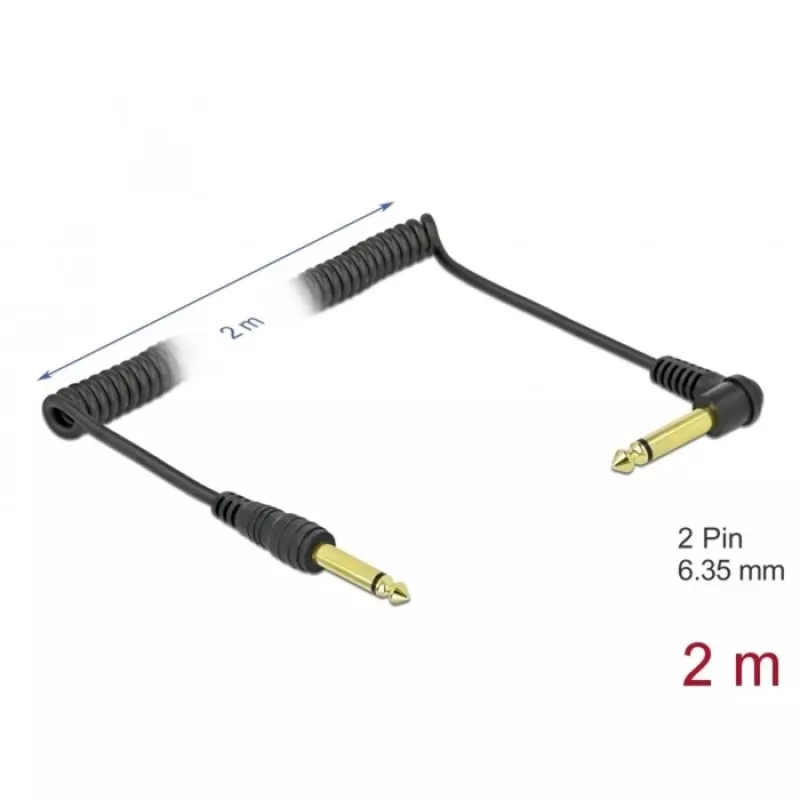 Audiokabel DeLOCK 85939 2m 6,35mm Schwarz