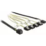 Kabel DeLOCK Mini SAS HD SFF-8643 auf 4xSATA 0,5m
