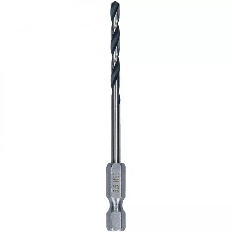 HSS PointTeQ Metallbohrer 10 Stück 3,5 mm Sechskantaufnahme Länge 79 mm