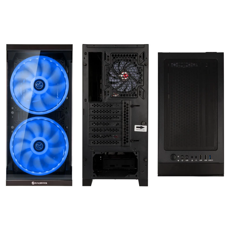 SILENOS PRO schwarze Version mit ARGB-Lüfter und gehärtetem Glas