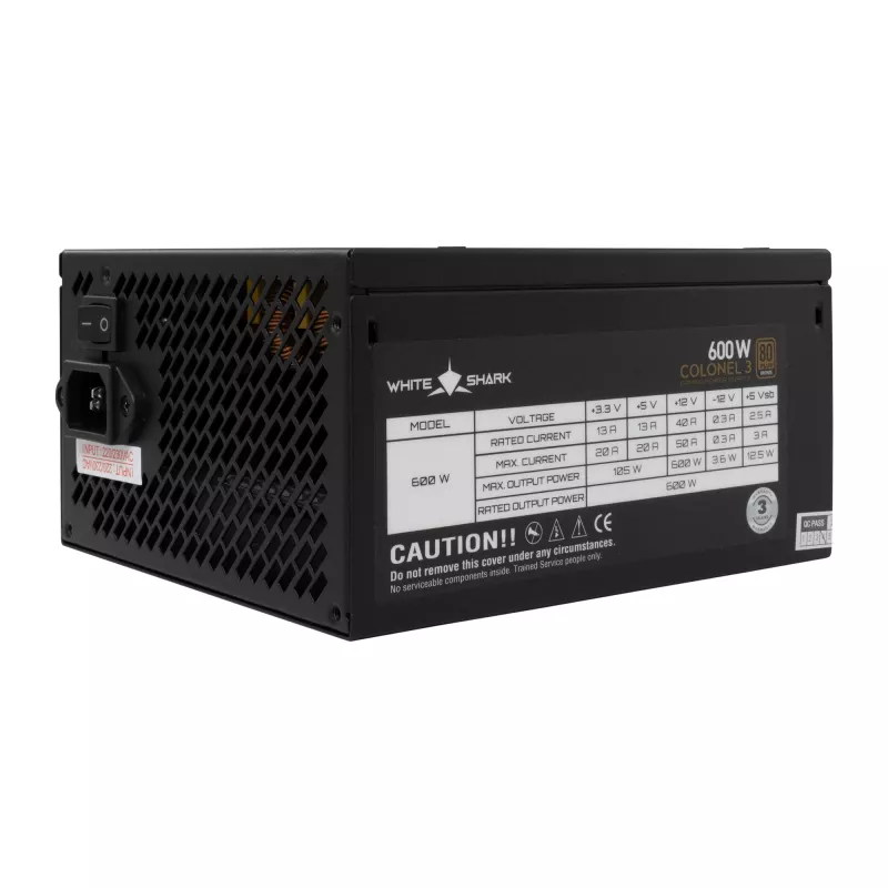 Netzteil White Shark GPSU-B600S Colonel-3 600W