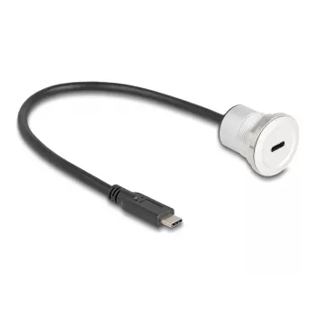 USB-Kabel DeLOCK 88183 0,3 m USB-C Schwarz Silber
