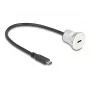 USB-Kabel DeLOCK 88183 0,3 m USB-C Schwarz Silber