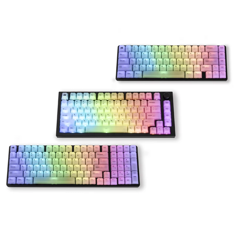 Mechanisches Keycap-Set Triton Glorious Polychroma RGB — 115 Tasten, geformtes Profil