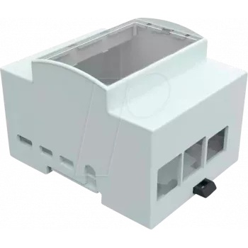JOY-IT RPI CASE DIN4 - Gehäuse für Raspberry Pi 4, DIN-Schiene, Grau/trans. (RB-CASEP4+07)