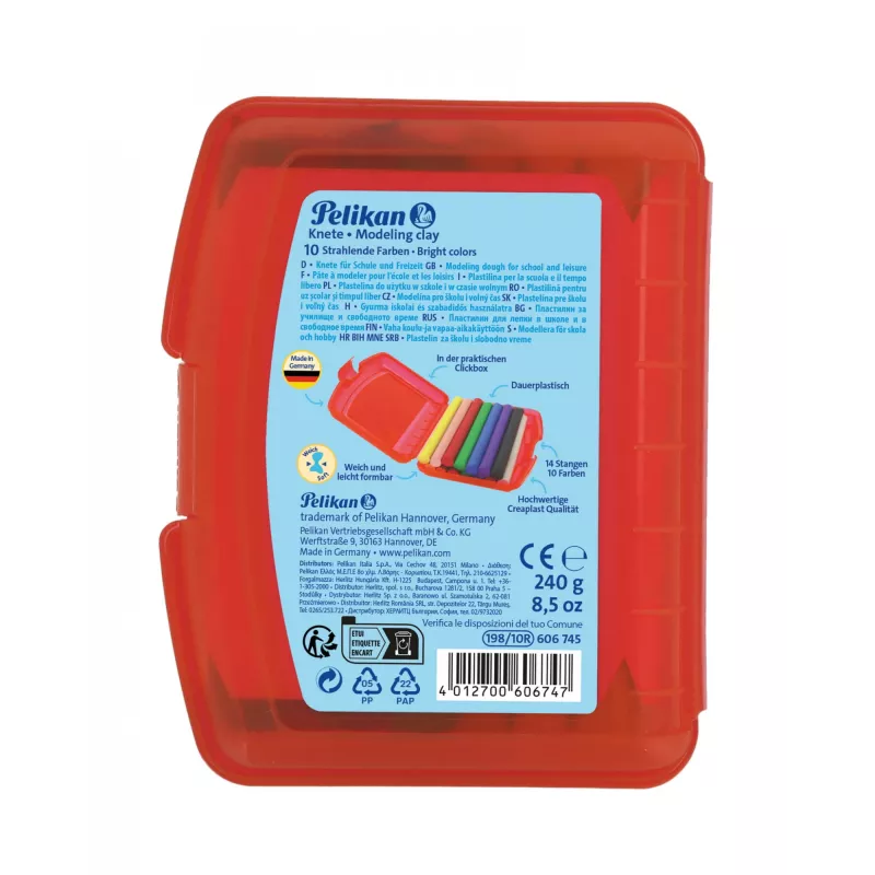 Modelliermasse Pelikan Creaplast 240 g Mehrfarbig 14 Stk.