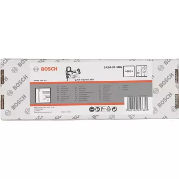 Senkkopfstifte Bosch SK64-34 34° 1,8 mm (15 ga) 4.000 Stk. — für druckluft- und gasbetriebene Nagler
