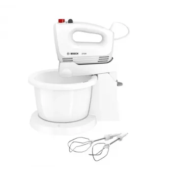 Handmixer Bosch MQWPL2000 — 375 W, 4 Geschwindigkeiten, Turbo, Puls, Edelstahl-Aufsätze, Schüssel inklusive