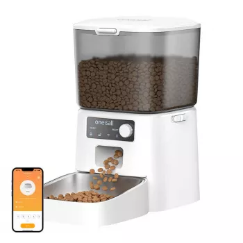 Automatischer Futterautomat Oneisall PFD001 Pro weiß — 4L Kapazität, programmierbare Fütterung