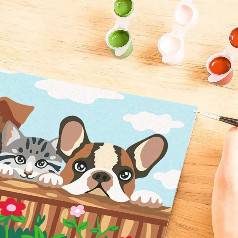 Malset Ravensburger CreArt – Hunde und Katzen (Malen-nach-Zahlen-Set)