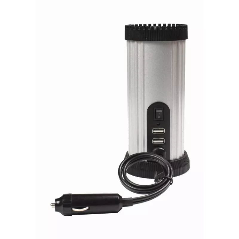 Gembird EG-PWC150-01 Stromadapter/-wandler Auto 150 W Schwarz, Grau