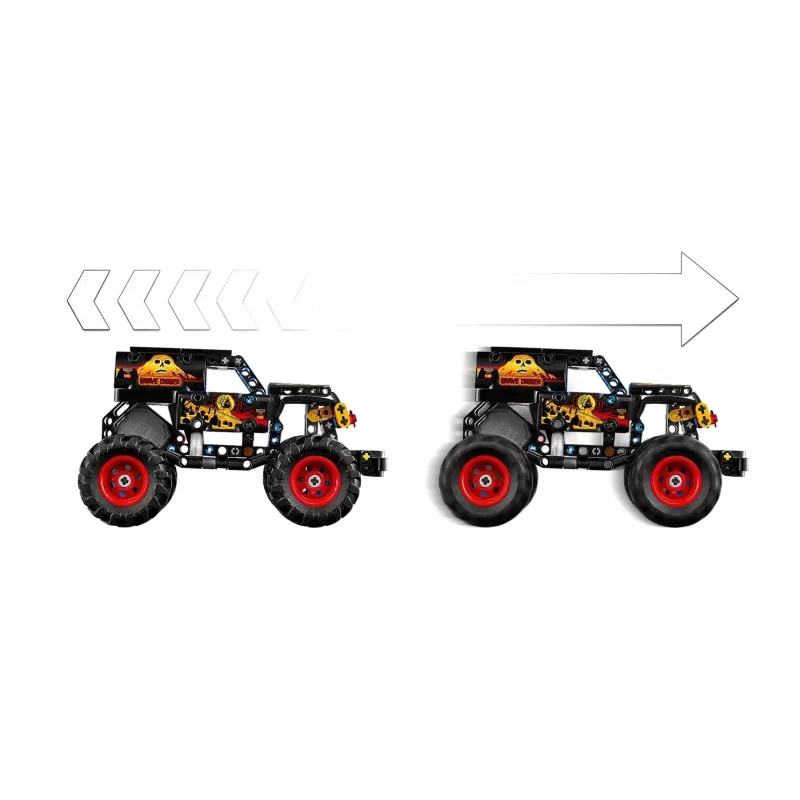 LEGO TECHNIC 42219 Monster Jam Grave Digger Feuer und Eis