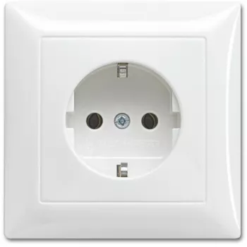 Steckdose Busch-Jaeger Typ F 2P+E 250 V 16 A Weiß
