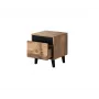 Nachttisch cama meble NORD, 2er-Set, 40×38×45 cm, Eiche Wotan/Anthrazit, 1 Schublade, 16 mm Rahmen