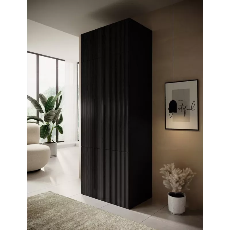 Kleiderschrank cama meble PAFOS 2D BASE 90×55,5×45 cm Schwarz matt, 2-türiger Rahmen