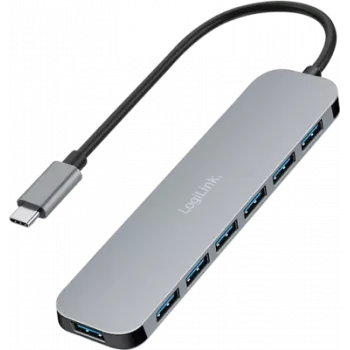 LogiLink USB-C Hub, 7 Ports, USB 3.2 Gen 1, 7x USB-A Alu. (UA0457)