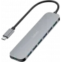 LogiLink USB-C Hub, 7 Ports, USB 3.2 Gen 1, 7x USB-A Alu. (UA0457)
