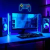 Kabelgebundenes USB-Gamepad MANTA SNL63MT Neon Lights — PC-Controller mit USB-Anschluss