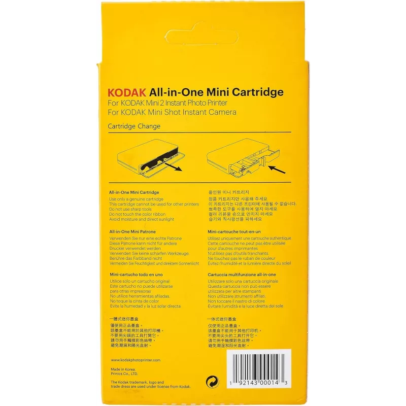 All-in-One Mini-Kartusche 30 Blatt, Kodak MC-30 — Fotopapierkartusche für Sofortdrucker, Kapazität 30 Blatt
