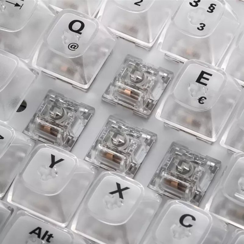 Crystal Shark, Gaming-Tastatur Weiß, DE-Layout, KTT