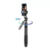 Stativ-Selfie-Stick Crong CRGSGU1BLK Aluminium Bluetooth mit klappbaren Beinen und Handyhalterung
