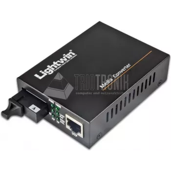Lightwin LWC-10/100/1000-WDM-S20-B Netzwerk-Medienkonverter 1000 Mbit/s 1550 nm Einzelmodus Schwarz (LWC-10/100/1000-WDM-S20-B)