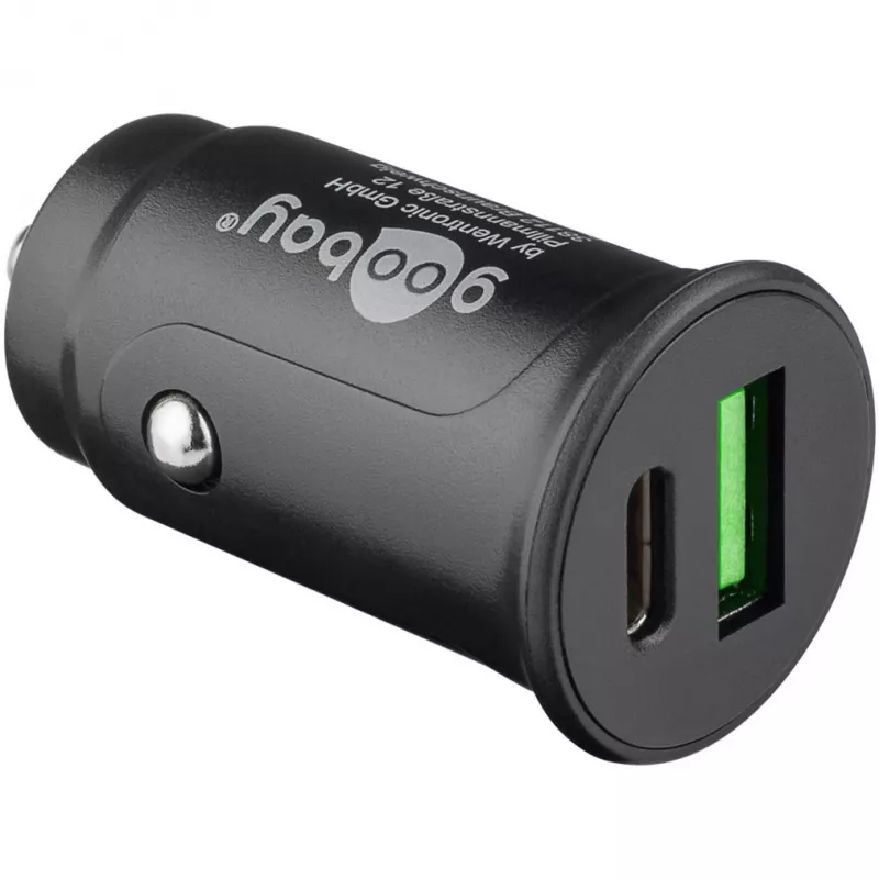 Goobay 59521 Mobiles Ladegerät Universal Schwarz Zigarettenanzünder Schnellladung Auto