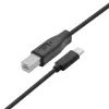 USB A auf B Kabel TB 1,8 m — Schwarz, für Drucker