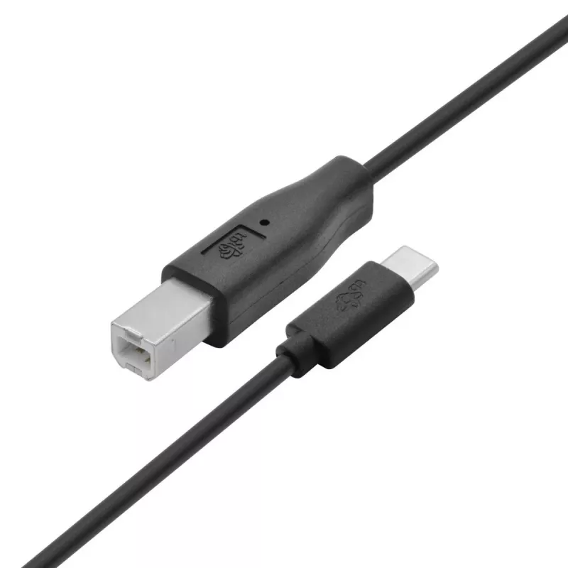 USB A auf B Kabel TB 1,8 m — Schwarz, für Drucker