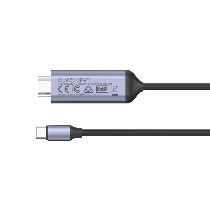 Unitek USB-C auf HDMI Kabel 8K, USB4, HDR10+, 1,8 m