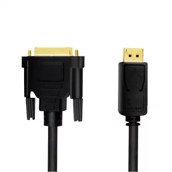 Videokabeladapter LogiLink CV0132 DisplayPort zu DVI 3m Schwarz