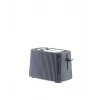 Toaster Alessi MDL08B Schwarz — Plissé-Design, 6 Bräunungsstufen, Bagel/Auftauen/Aufwärmen, 340×185×250 mm