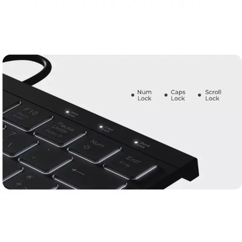 KeySonic KSK-5011ELC (DE) Tastatur Home USB QWERTZ Deutsch Schwarz