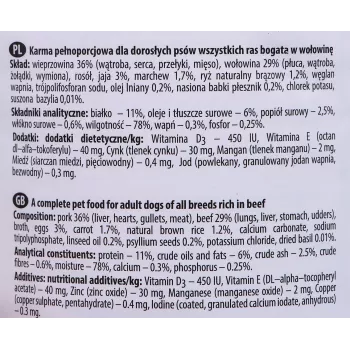 Dolina Noteci Premium Nassfutter für Hunde mit Rind, 400 g