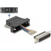 DeLOCK D-Sub 25-polig Stecker auf RJ12 Buchse Montagesatz schwarz