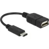 USB-Kabel DeLOCK 65579 USB 2.0 0,15 m USB C USB A Schwarz