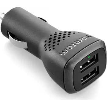 TomTom High-Speed Dual Charger – Auto-Netzteil – 2,4 A – 2 Ausgangsanschlüsse (USB) – für GO 5200, 620, 6200, GO Professional 520, 620, 62XX, RIDER 410, 42, 450, 500, 550, VIA 53